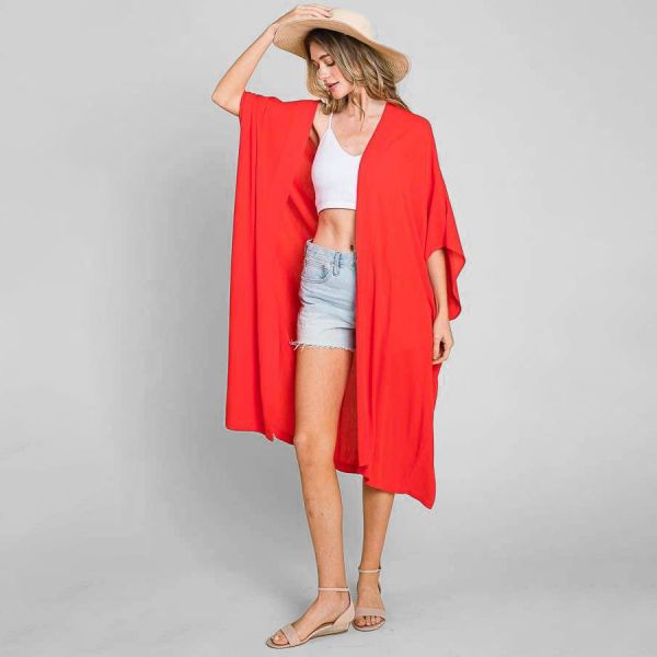 Culture Code Raquel maxi kimono red orange-1