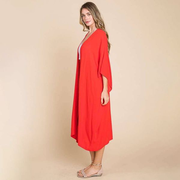 Culture Code Raquel maxi kimono red orange-3