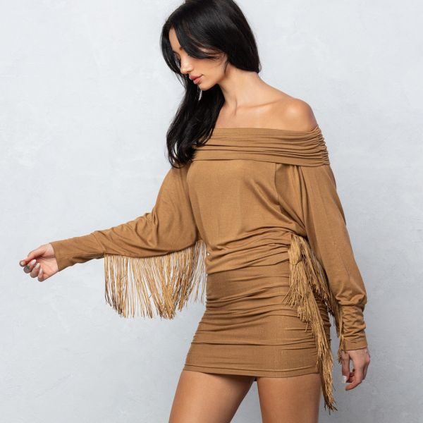 No Vacancy Batwing mekko kameli