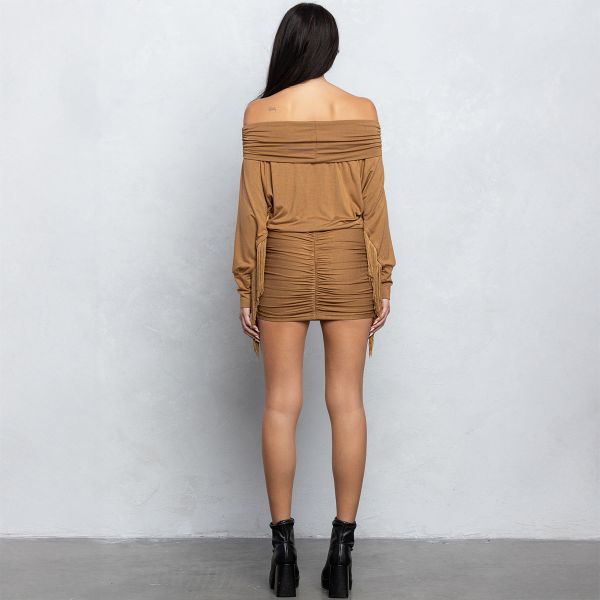 No Vacancy Batwing mekko kameli-7