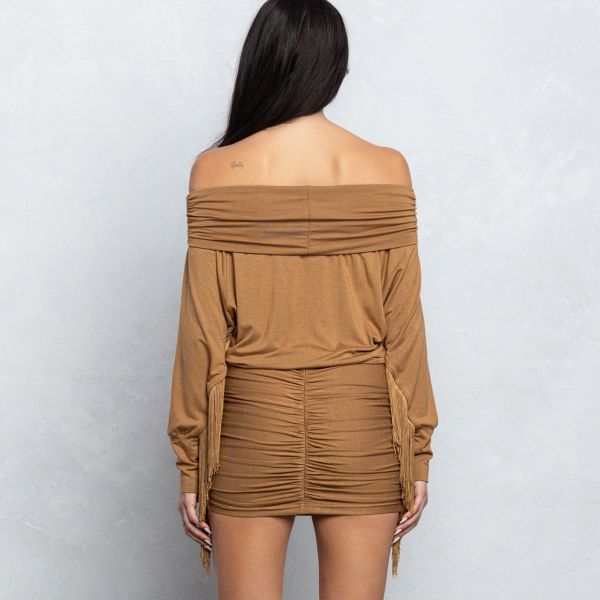 No Vacancy Batwing mekko kameli-2