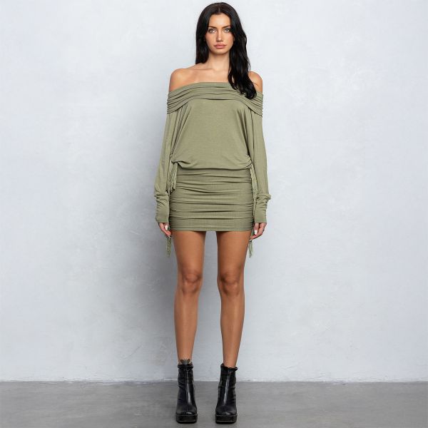 No Vacancy Batwing mekko khaki-3