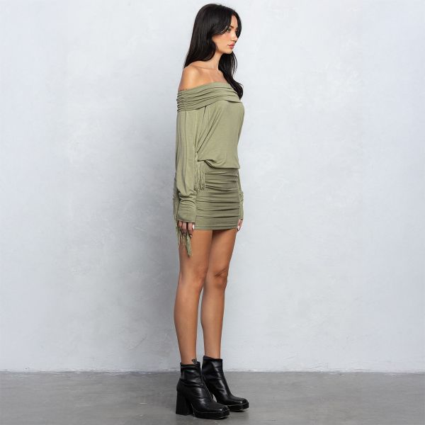 No Vacancy Batwing mekko khaki-5