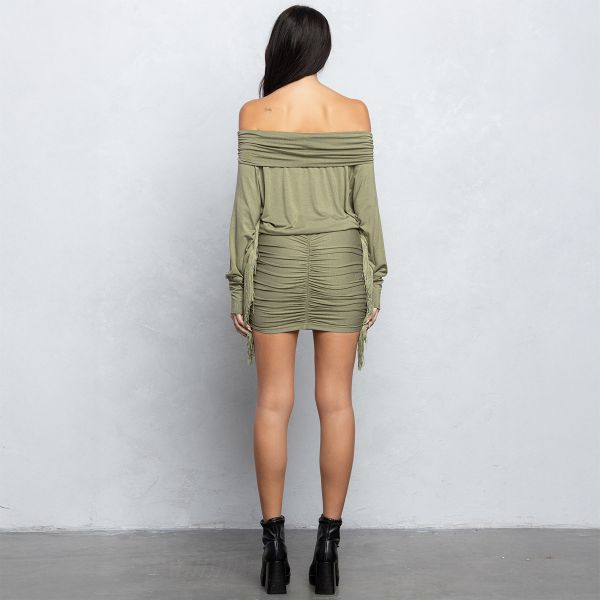 No Vacancy Batwing mekko khaki-4