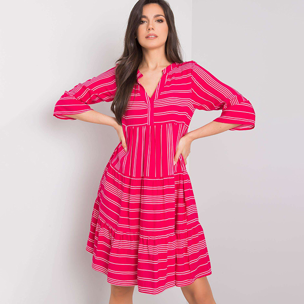 Sublevel Margherita mekko fuksia/raidallinen