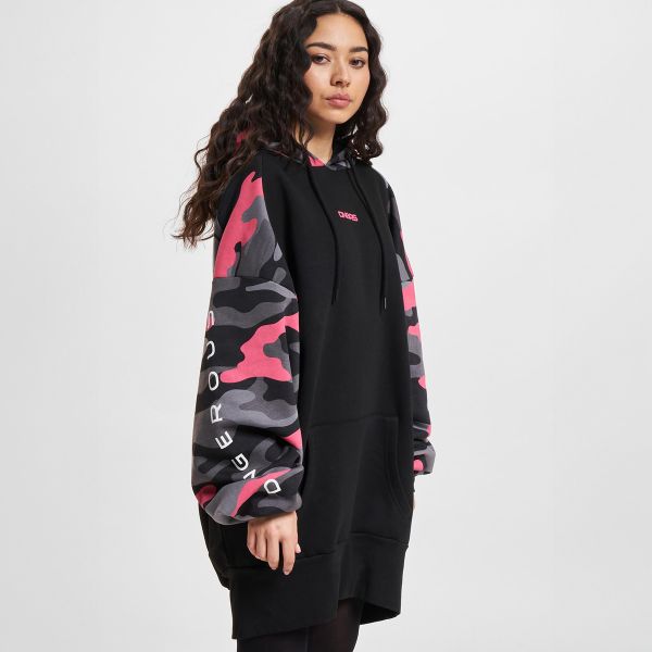 DNGRS Oversized Hoodydress Trust musta-2