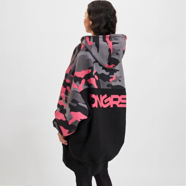 DNGRS Oversized Hoodydress Trust musta-3