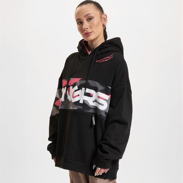 DNGRS Oversized Hoody Trust musta