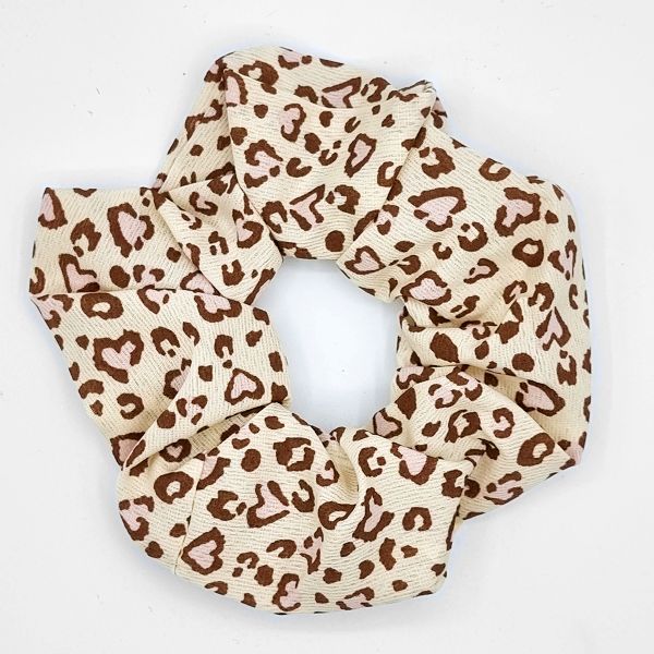 Leopardikuvioinen donitsi 10 cm beige-1