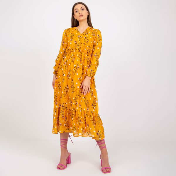 Rue Paris Olivia kukkamekko mustard-5