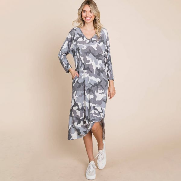 Emerald Knot mekko taskuilla snow camo-4