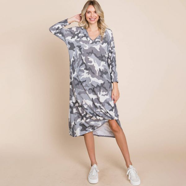 Emerald Knot mekko taskuilla snow camo-3