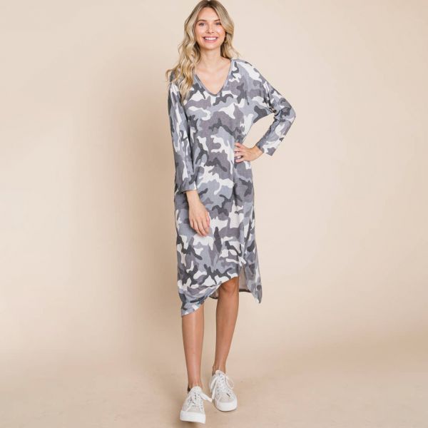 Emerald Knot mekko taskuilla snow camo-2