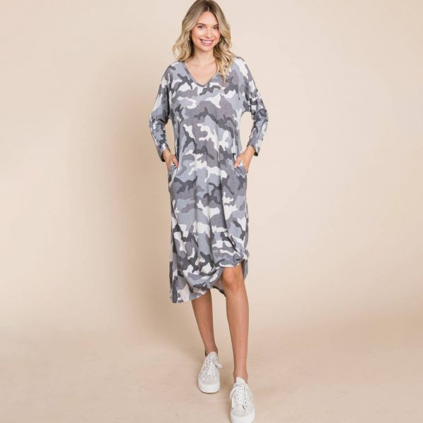 Emerald Knot mekko taskuilla snow camo-5