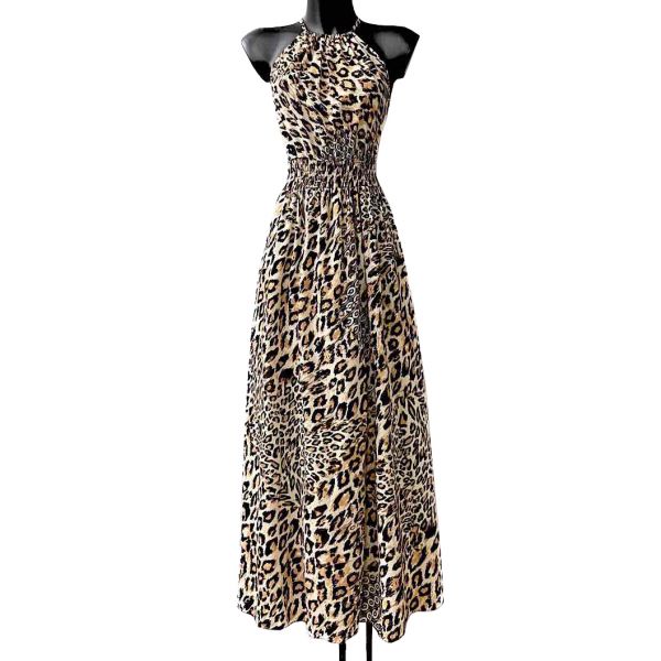 Elle Carina mekko leopardikuvio ruskea