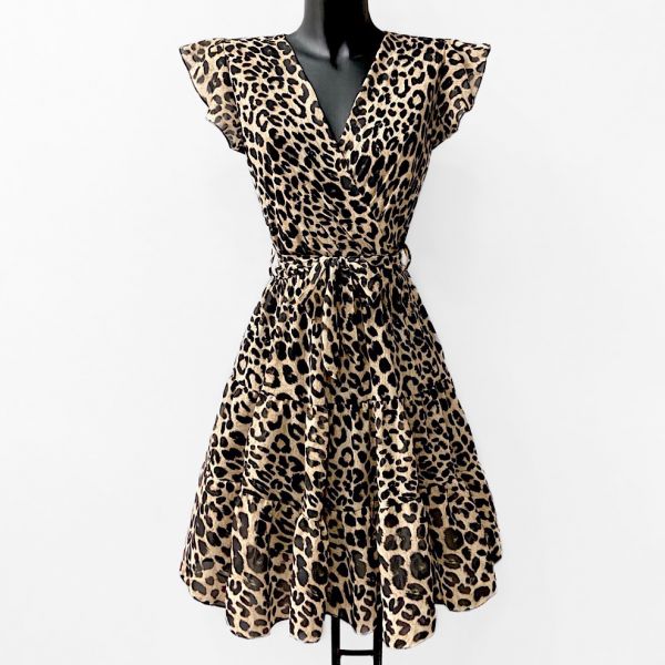 Elle Enolie kuvioitu mekko leopardi