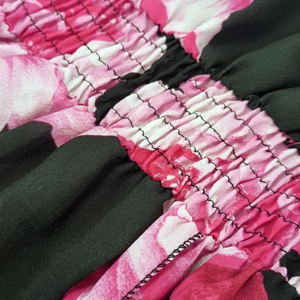 Elle Mady kuvioitu mekko fuksia-5