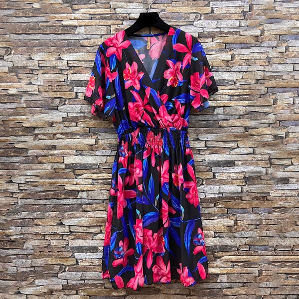 Elle Sylvie kuvioitu mekko navy-2