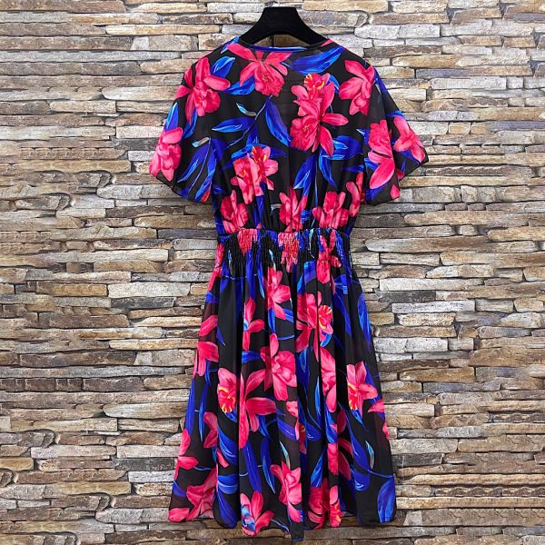 Elle Sylvie kuvioitu mekko navy-3