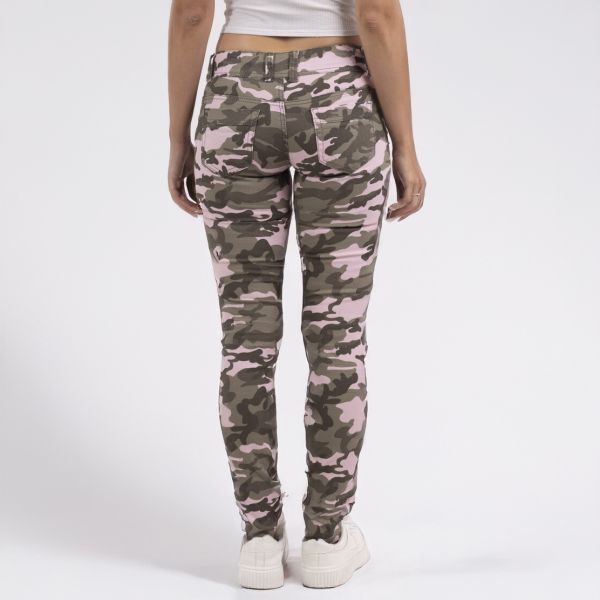 Girl Vivi Camo stretchfarkut maastokuvio pinkki-4