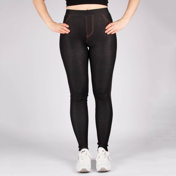 Katia Zarah jeanslook leggingsit musta-3