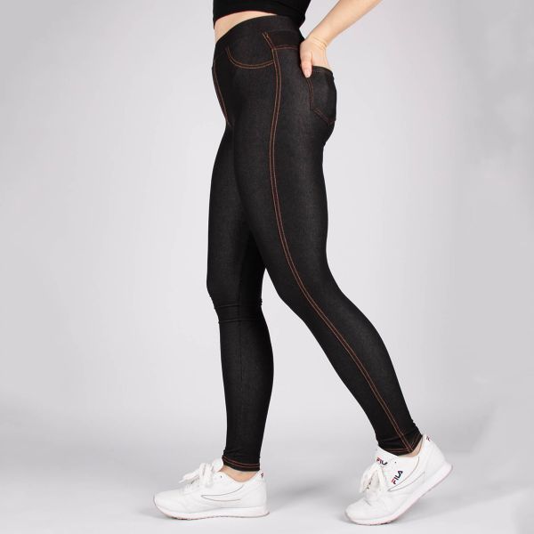 Katia Zarah jeanslook leggingsit musta-5