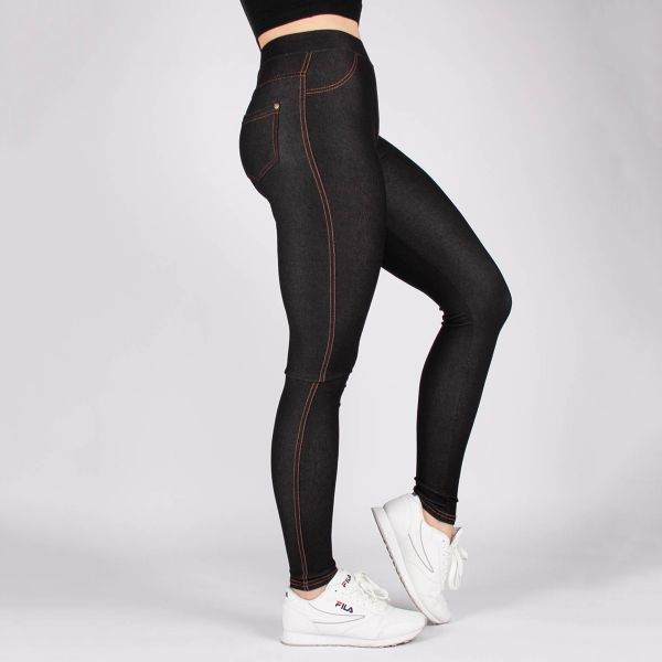 Katia Zarah jeanslook leggingsit musta-7