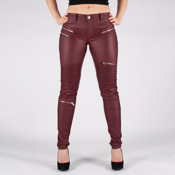Crazy Lover Premium Zips housut burgundi