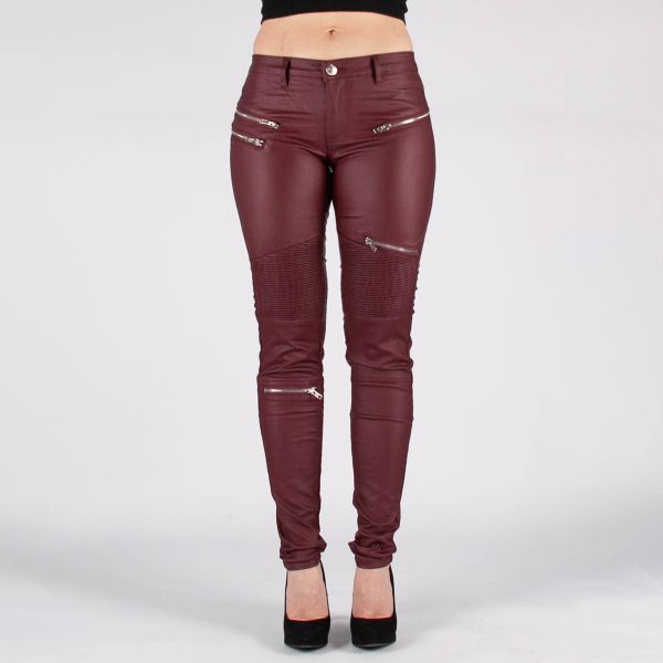 Crazy Lover Premium Zips housut burgundi-2