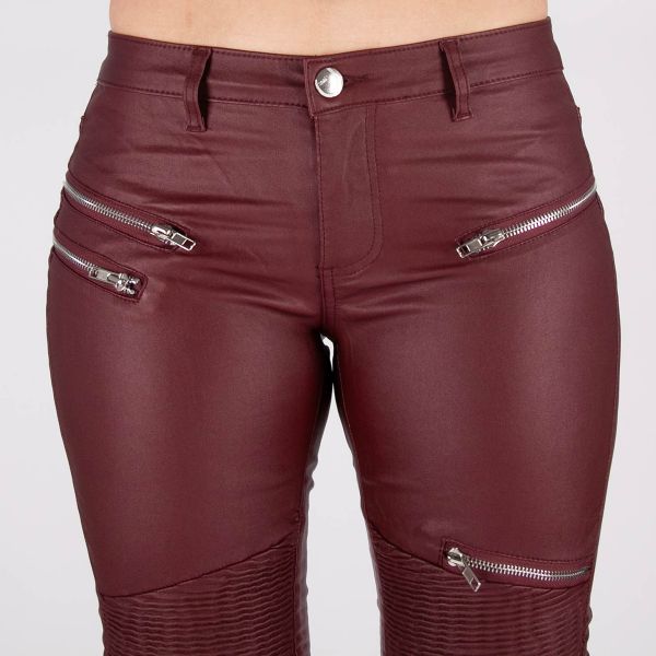 Crazy Lover Premium Zips housut burgundi-7