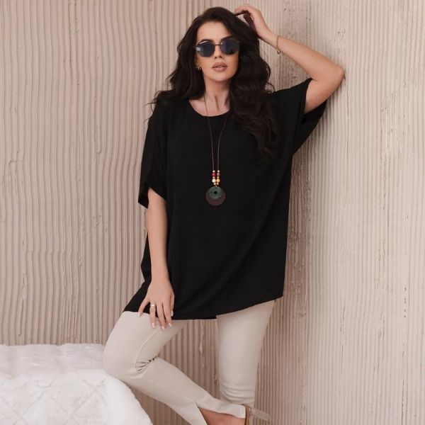 Kesi Solly oversize paita korulla musta-2