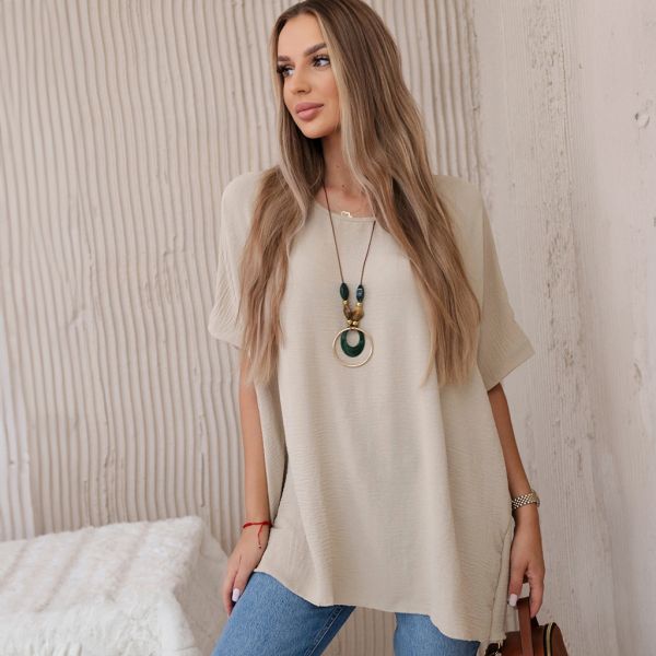 Kesi Solly oversize paita korulla beige