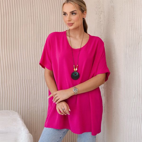 Kesi Solly oversize paita korulla fuksia