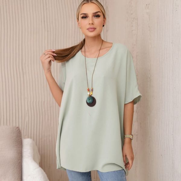 Kesi Solly oversize paita korulla minttu vaalea