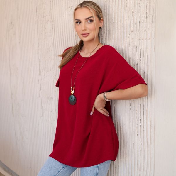 Kesi Solly oversize paita korulla t.punainen
