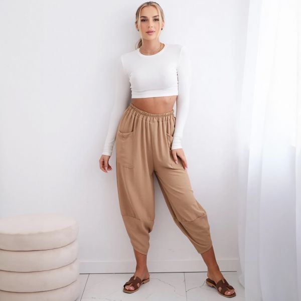 Kesi Nikki haaremihousut kameli-2