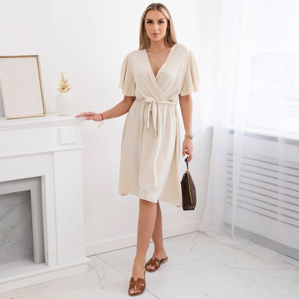 Leora mekko beige vaalea-2