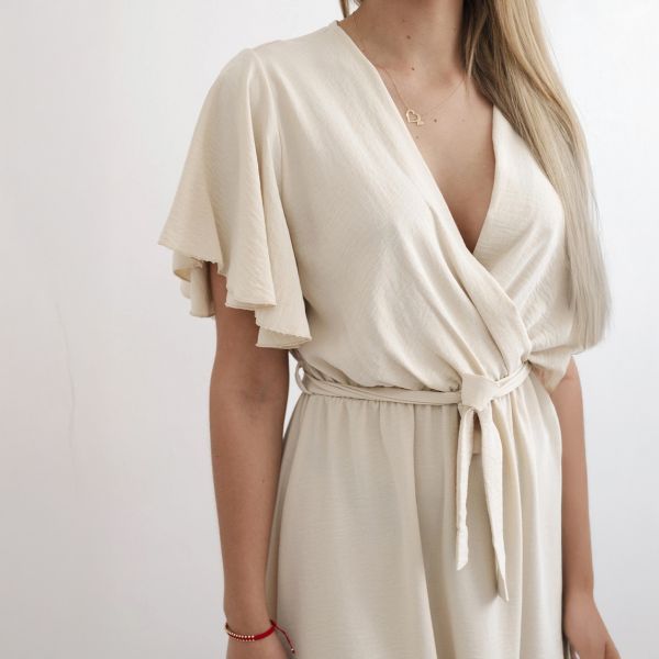 Leora mekko beige vaalea-4