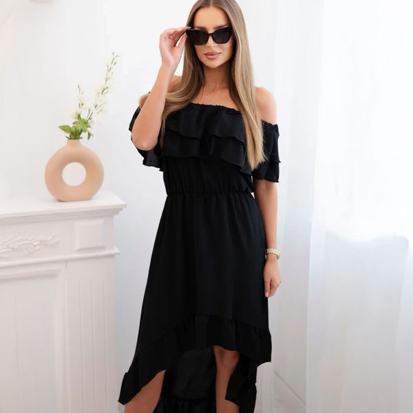 Cecile Off Shoulder mekko musta-2