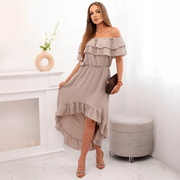 Cecile Off Shoulder mekko fango