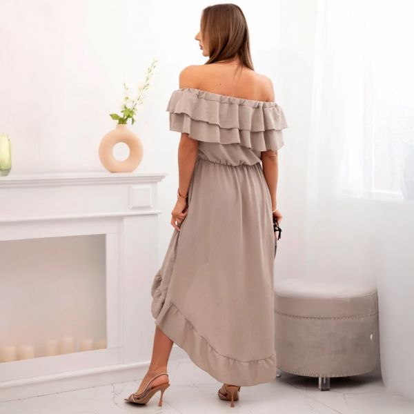 Cecile Off Shoulder mekko fango-3