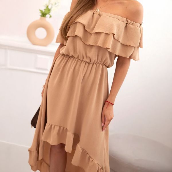 Cecile Off Shoulder mekko kameli-4