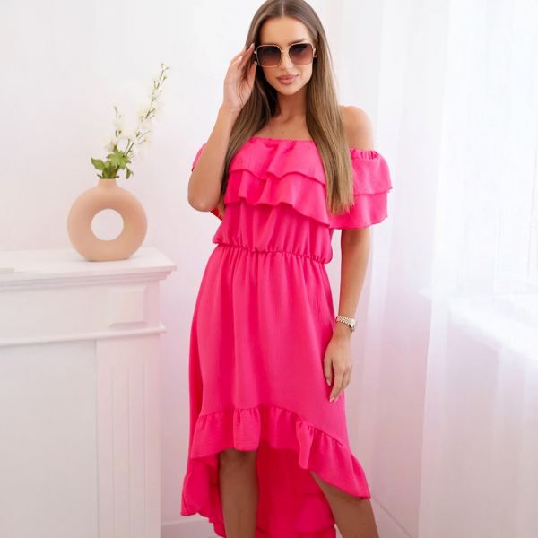 Cecile Off Shoulder mekko pinkki-2