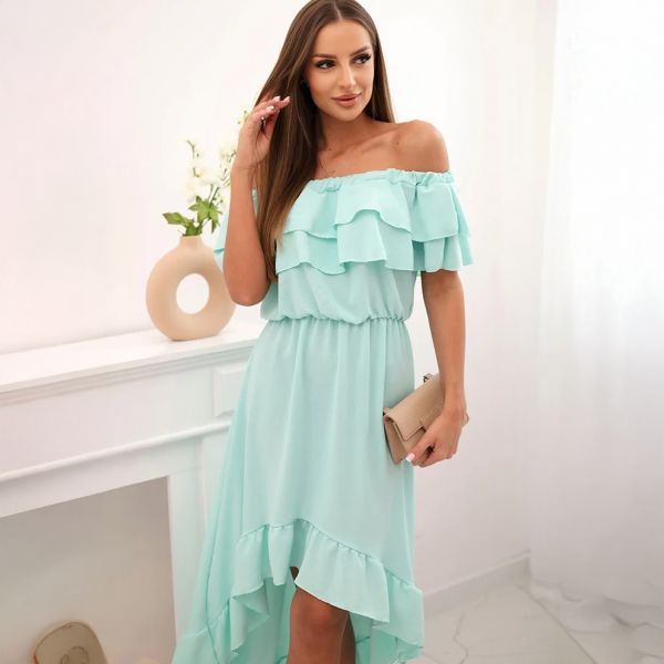 Cecile Off Shoulder mekko aqua