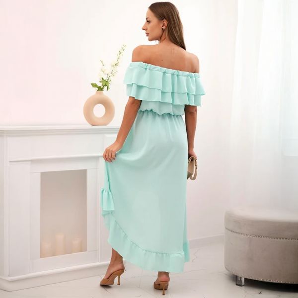 Cecile Off Shoulder mekko aqua-4