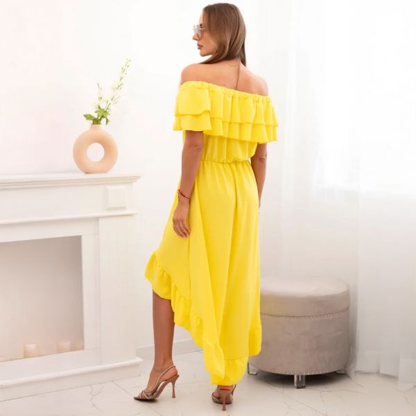 Cecile Off Shoulder mekko keltainen-3