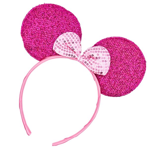 Hiuspanta Sparkly Mouse pinkki-1