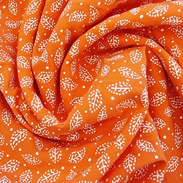 Elle Malena kuvioitu mekko vyöllä oranssi-8