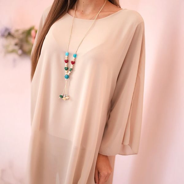 Magda viskoositunika alustopilla beige-4