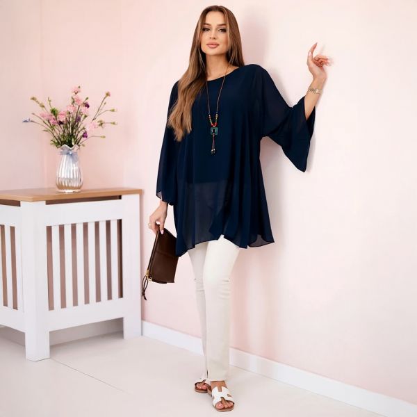 Magda viskoositunika alustopilla navy-4